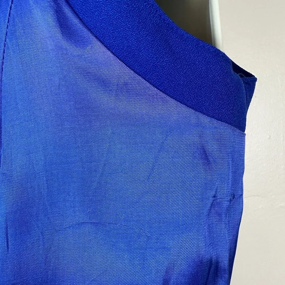 Vintage La Belle Fashion Inc USA Royal Blue 80s Peplum Dress Women's 11